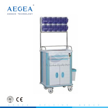AG-AT001A2 Easy cleaning ABS material with one door laptop anaesthesia medical trolley